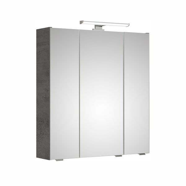 Peegelkapp LED-valgustusega 66-I, 65x16xH70cm, tumehall