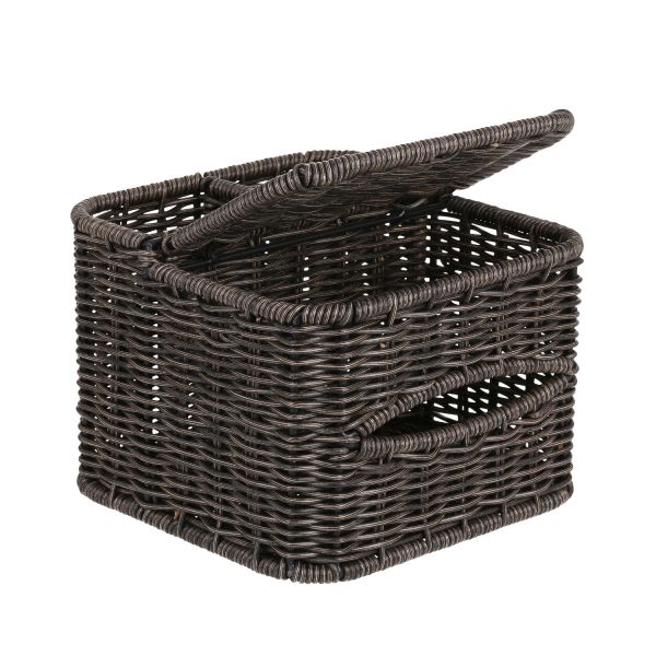 Tops BASILE 18x18xH13,5cm, tumepruun