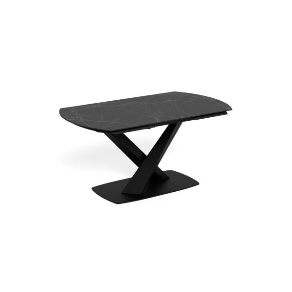 Dining table MORELLA 160/240x90xH77cm, black