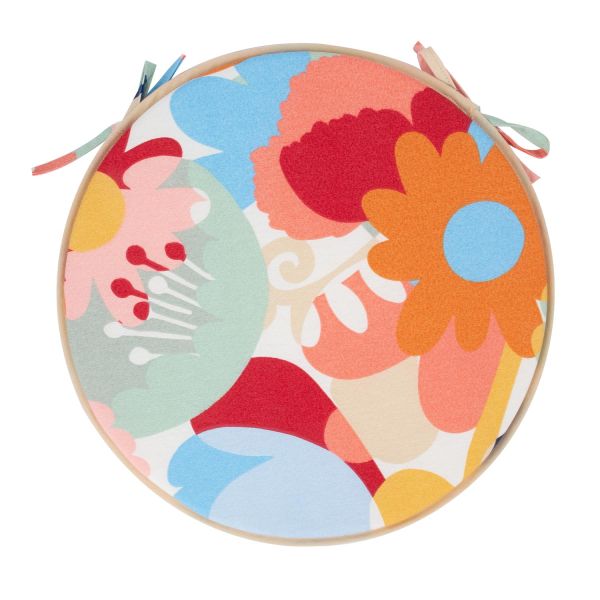 Подушка на стул NORDIC FLOWER D38x2,5см