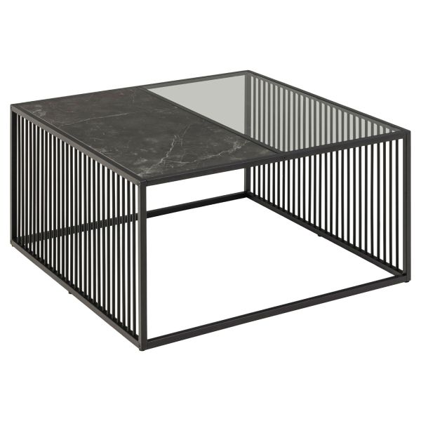 Coffee table STRINGTON 80x80xH40cm, black