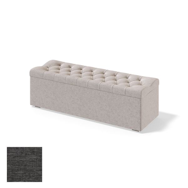 Storage box for continental bed RED/BLACK SOLHALL MANGO 150cm, dark grey