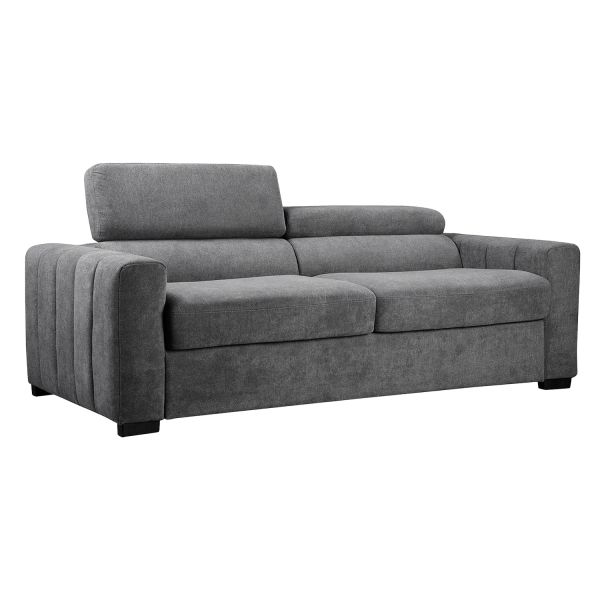 Diivanvoodi KINGSTON 3-kohaline 198x96xH76/94cm, tumehall