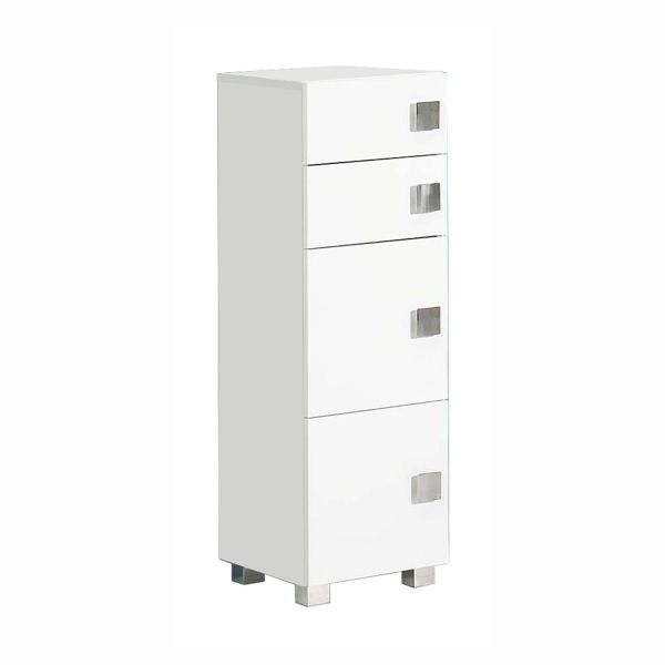 Высокий шкаф в ванную QUADRA 33x35xH101см, белый