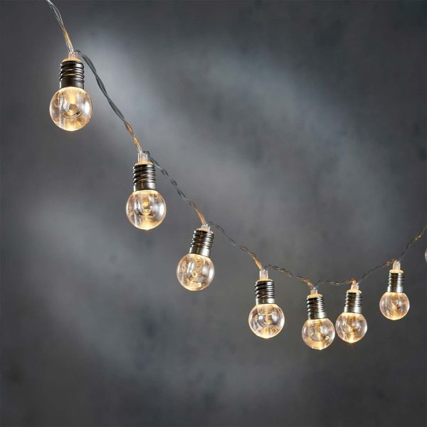 LED-valguskett SHINEPARTY 10LED 100cm patareiga, taimer