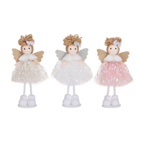 Decoration ANGEL GIRL H16cm standing, mix