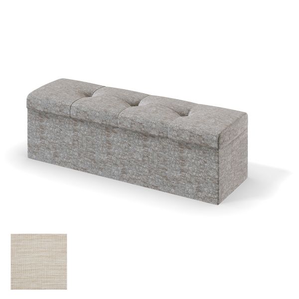 Storage box for continental bed RED/BLACK ULVASEN MANGO 120cm, light beige