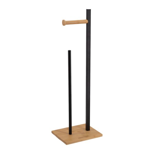 Tualettpaberihoidja HOLDER H68cm bambusega, must
