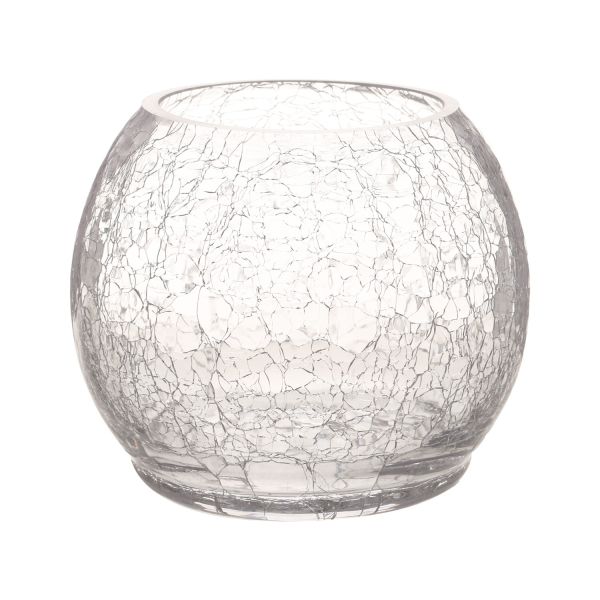 Ваза CRACK BOWL D12,5xH10см, стеклянная