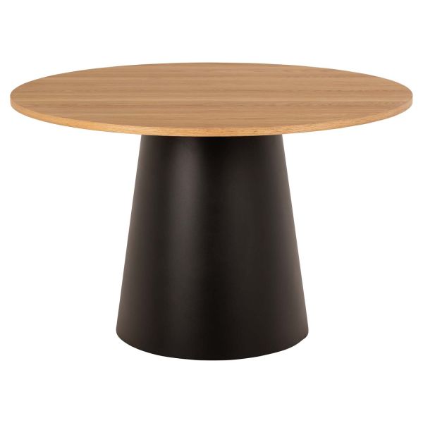 Söögilaud SOLI D120xH75cm, naturaalne/must