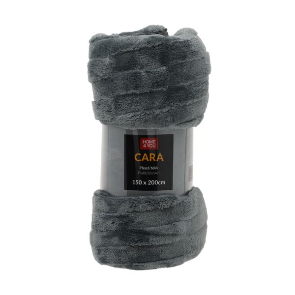 Плед CARA 150x200см, темно-серый