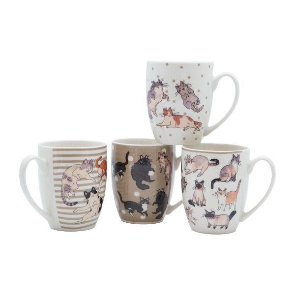 Mug CAT D8xH10,5cm 400ml, mix