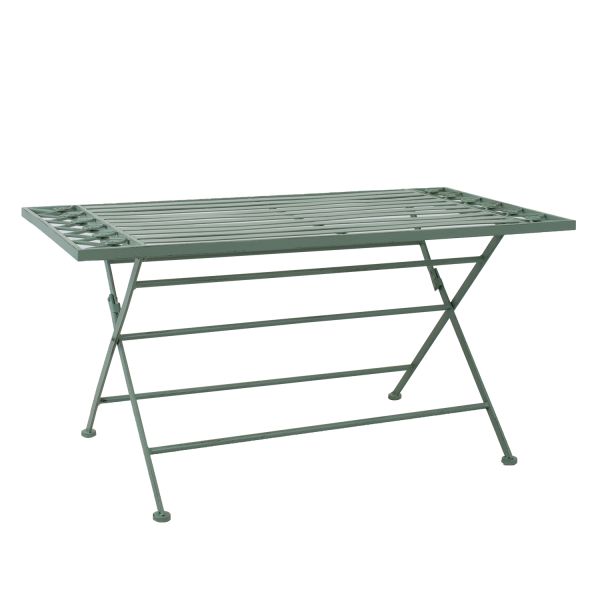 Журнальный столик MINT 100x50xH49см, кованое железо, античный зеленый