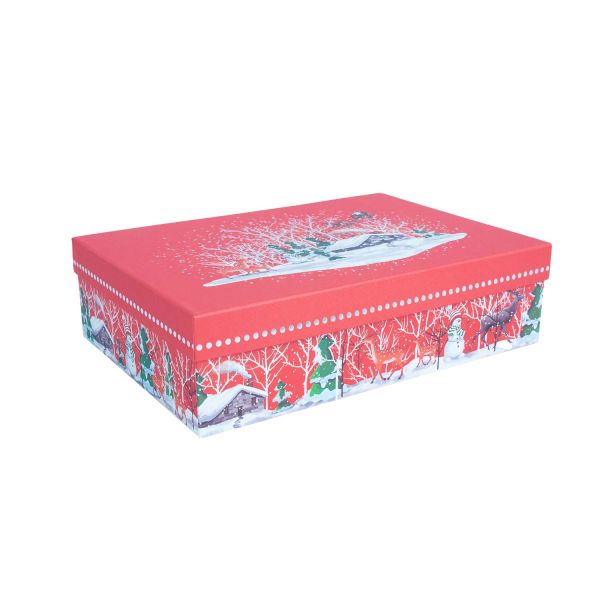 Box NOEL 33x23,5cm, with a lid, mix