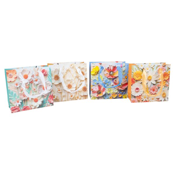 Gift bag DAISY XS, 14,5x15x6cm, mix