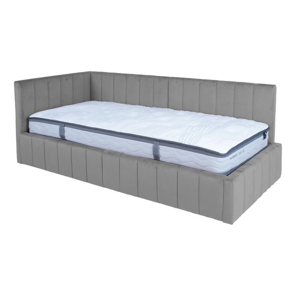 Кровать LARA 90x200см с матрасом HARMONY DUO, серый