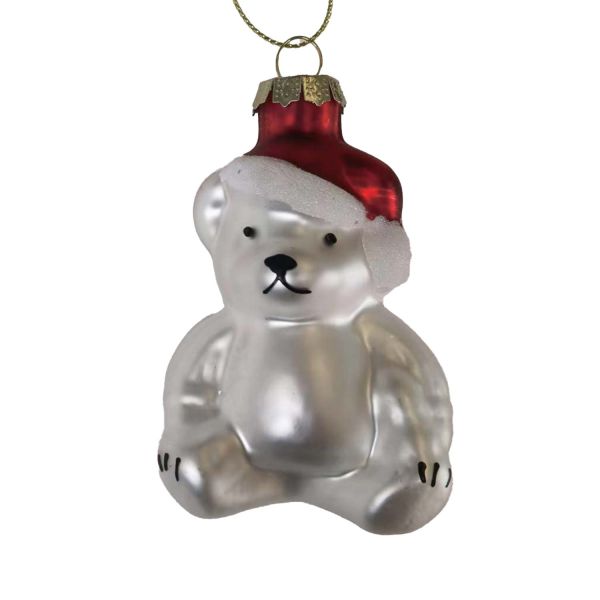 Рождественское украшение JOY BEAR 8 см, стекло