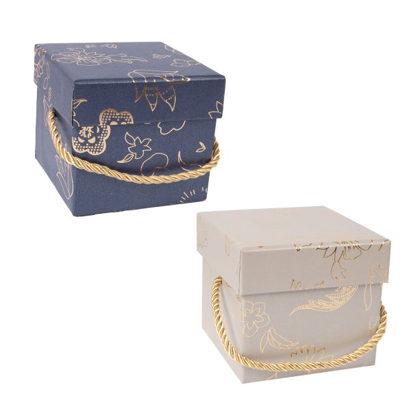 Коробка GLORY H9см, с крышкой, микс