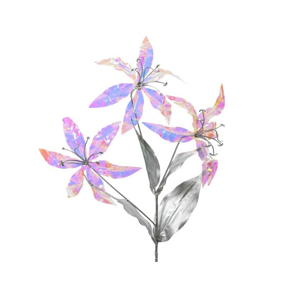 Artificial flower SHINE LILY H70cm, shimmer