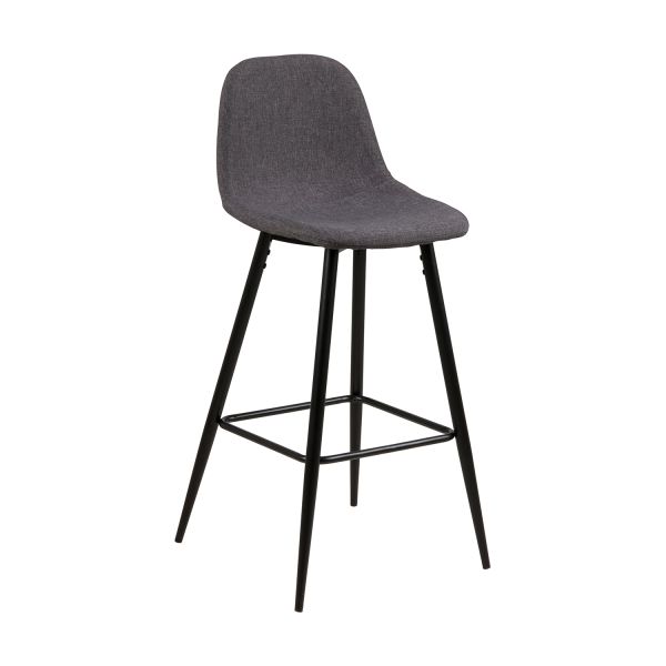 Bar stool WILMA grey/black