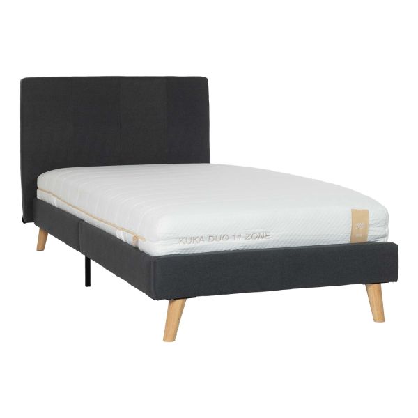 Voodi JUNO 90x200cm, madratsiga KUKKA DUO 11 ZONE, hall