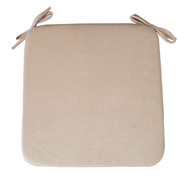 Подушка на стул VELVET 39x39x2,5cm, бежевый