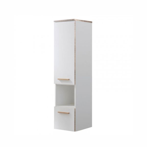 Kõrge vannitoakapp 931, 30x33xH122,5cm, valge läige