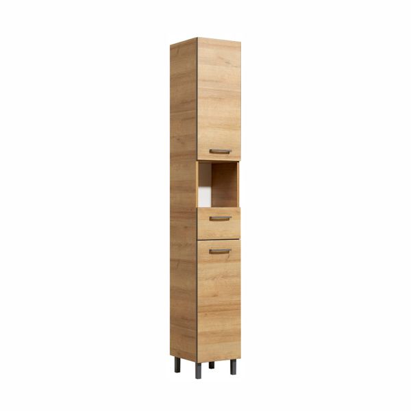 Kõrge vannitoakapp 919, 30x33xH195,5cm, tamm