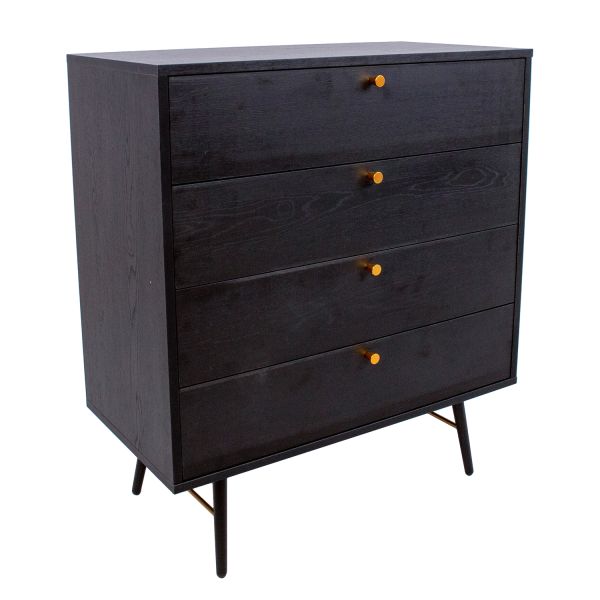 Kummut LUXEMBOURG 80x40xH90cm, must