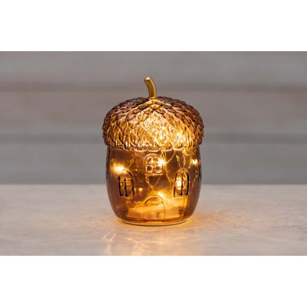 LED-valgusti ACORN H16cm pruun, taimer 6h