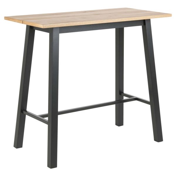 Baarilaud CHARA 117x58xH105cm, tamm/must