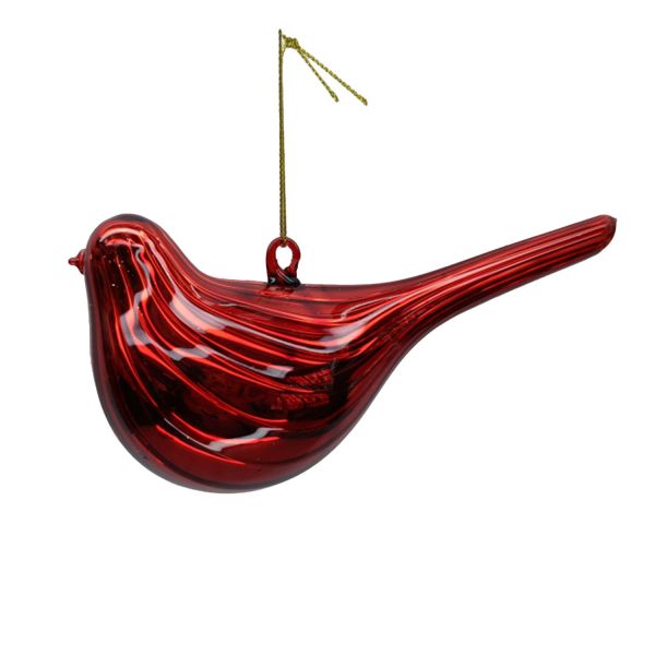 Christmas ornament JOY BIDRY RED 15cm, glass