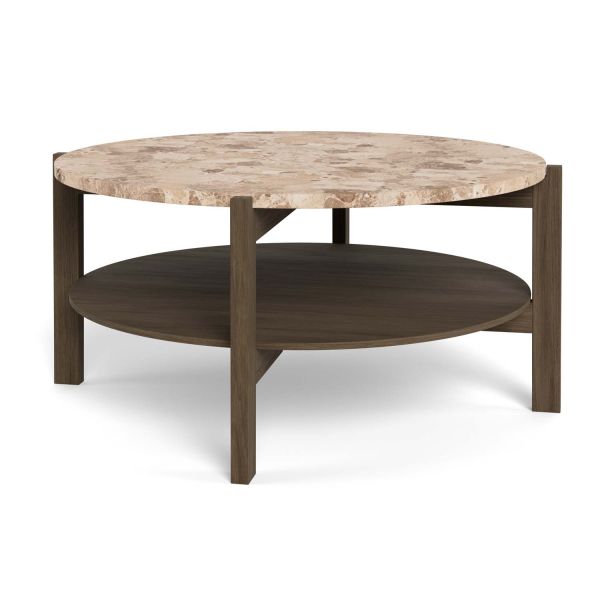 Coffee table DORSETT D80xH40cm, dark brown