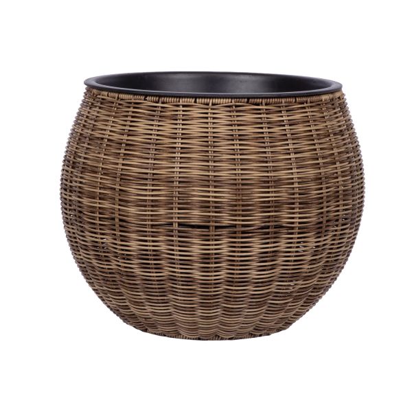Lillepott WICKER D40xH32cm, helepruun