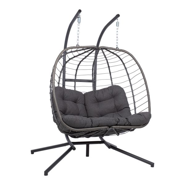 Подвесное кресло FINSE 2-местный 142x106xH194cm, темно-серый
