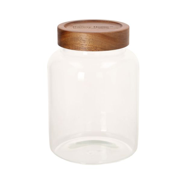Klaaspurk RIVA D13xH19cm 1930ml akaatsiapuidust kaanega