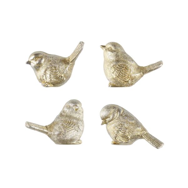 Winteria Decoration Bird golden assortment