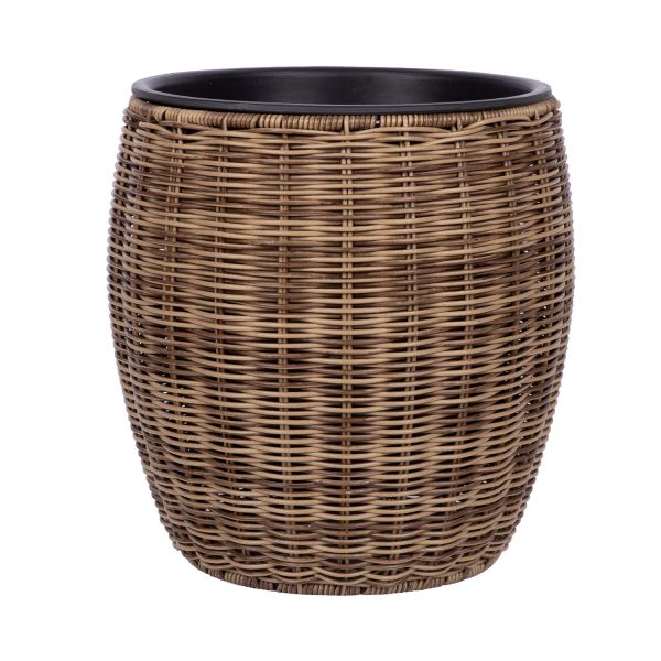 Lillepott WICKER D30xH30cm, helepruun