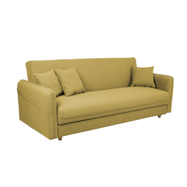 Sofa bed VISBY 200x88xH93cm, yellow