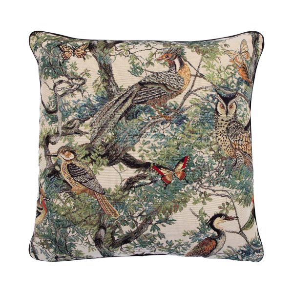 Padi HOLLY 45x45cm, rullkant, linnud metsas