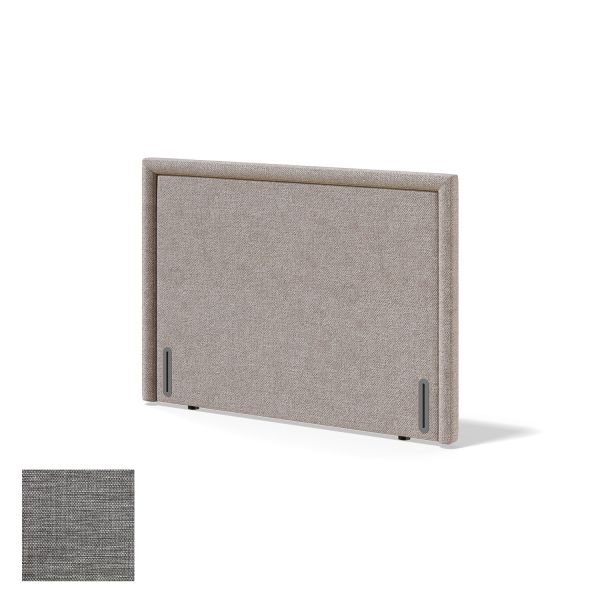 Headboard RED/BLACK LINED MANGO 90cm, light grey
