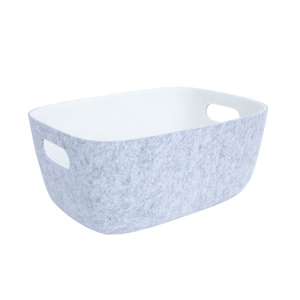 Basket LIDO POP 36x28xH16cm, light grey