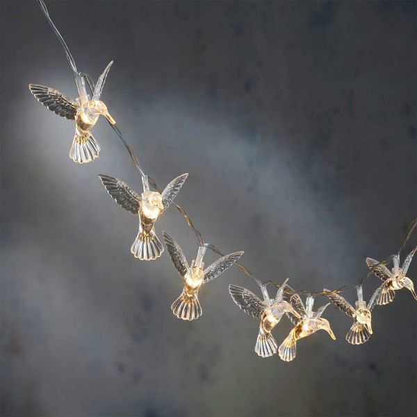 LED-valguskett SHINEHUMMINGBIRD 10LED 100cm patareiga, taimer