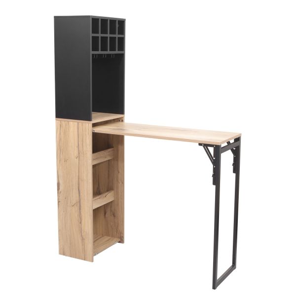 Baaririiul lauaga HANNES 44x120(30)xH170cm, rustik melamiin