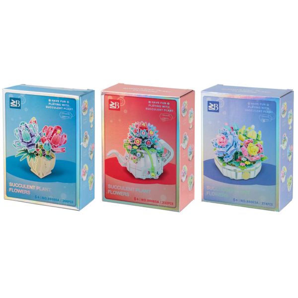 Kinkekarp FLOWERS ehitusklotsid (232-274tk), mix
