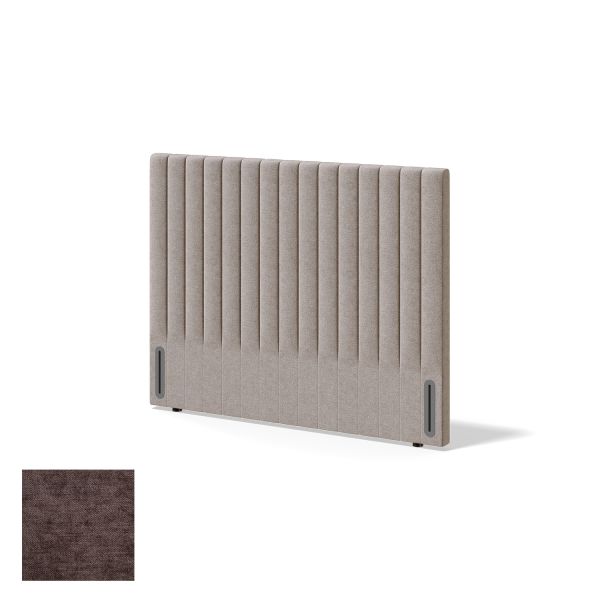 Headboard RED/BLACK NEW YORK CLIFF 160cm, brown