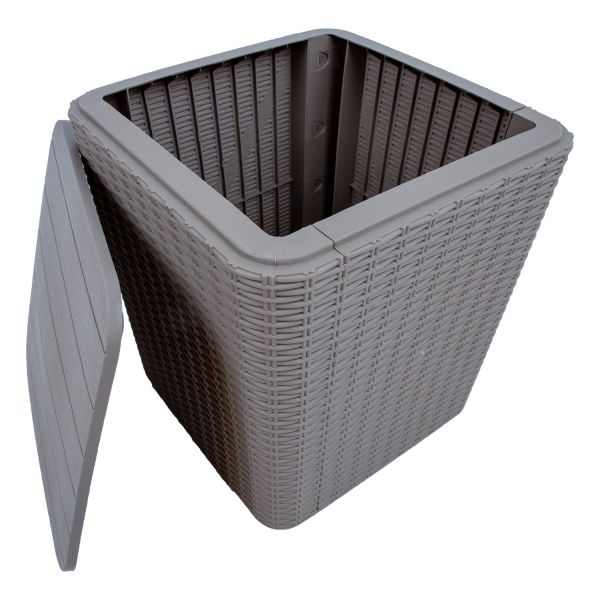 Säilituskast BOCAS 39x39x42cm/43L, hall plastik