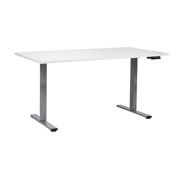 Desk ERGO PRO with 2 motor 140x80xH60-125cm, greyish white/grey