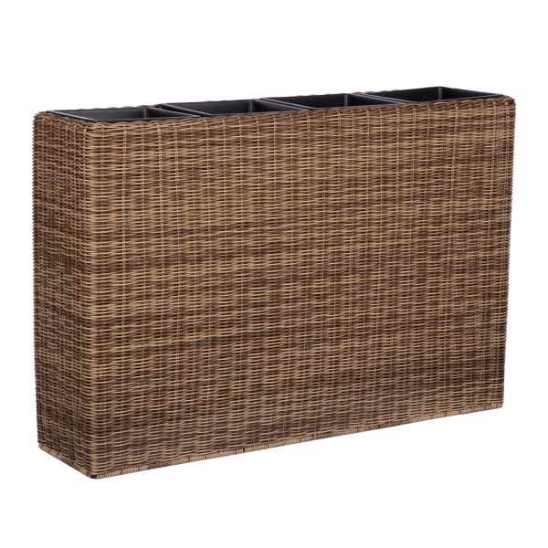 Контейнер для цветов WICKER 89x24xH60cm, светло-коричневый