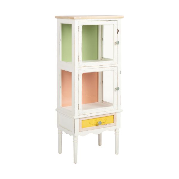 Display cabinet BIANCA 51x35xH129cm, antique white